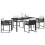 Conjunto de Comedor de Jardín 5 pcs Negro ratán sintético en Sillas de jardín | Comprar online en Foru.es