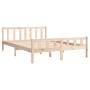 Estructura de cama madera maciza 150x200 cm de vidaXL, Camas y somieres - Ref: Foro24-810684, Precio: 92,63 €, Descuento: %