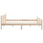 Estructura de cama madera maciza 150x200 cm de vidaXL, Camas y somieres - Ref: Foro24-810684, Precio: 92,63 €, Descuento: %
