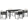 Conjunto de Comedor de Jardín 5 pcs Negro ratán sintético en Sillas de jardín | Comprar online en Foru.es