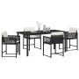 Conjunto de Comedor de Jardín 5 pcs Negro ratán sintético en Sillas de jardín | Comprar online en Foru.es