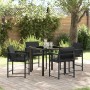 Conjunto de Comedor de Jardín 5 pcs Negro ratán sintético en Sillas de jardín | Comprar online en Foru.es