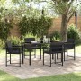 Conjunto de Comedor de Jardín 5 pcs Negro ratán sintético en Sillas de jardín | Comprar online en Foru.es