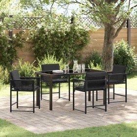 Conjunto de Comedor de Jardín 5 pcs Negro ratán sintético en Sillas de jardín | Comprar online en Foru.es