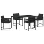 Conjunto de Comedor de Jardín 5 pcs Negro ratán sintético en Sillas de jardín | Comprar online en Foru.es