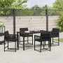 Conjunto de Comedor de Jardín 5 pcs Negro ratán sintético en Sillas de jardín | Comprar online en Foru.es