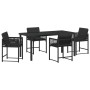 Conjunto de Comedor de Jardín 5 pcs Negro ratán sintético en Sillas de jardín | Comprar online en Foru.es