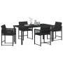 Conjunto de Comedor de Jardín 5 pcs Negro ratán sintético en Sillas de jardín | Comprar online en Foru.es