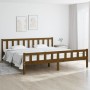 Estructura de cama madera maciza marrón miel 200x200 cm de vidaXL, Camas y somieres - Ref: Foro24-810702, Precio: 99,80 €, De...