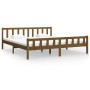 Estructura de cama madera maciza marrón miel 200x200 cm de vidaXL, Camas y somieres - Ref: Foro24-810702, Precio: 99,80 €, De...