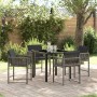 Conjunto de Comedor de Jardín 5 pcs Gris ratán sintético en Sillas de jardín | Comprar online en Foru.es