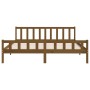 Estructura de cama madera maciza marrón miel 200x200 cm de vidaXL, Camas y somieres - Ref: Foro24-810702, Precio: 99,80 €, De...