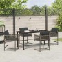 Conjunto de Comedor de Jardín 5 pcs Gris ratán sintético en Sillas de jardín | Comprar online en Foru.es