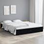 Estructura de cama madera maciza negra 120x190 cm de vidaXL, Camas y somieres - Ref: Foro24-820076, Precio: 132,00 €, Descuen...