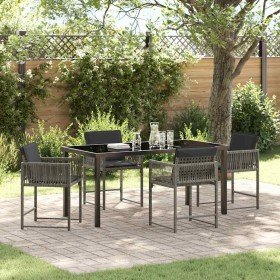 Conjunto de Comedor de Jardín 5 pcs Gris ratán sintético en Sillas de jardín | Comprar online en Foru.es