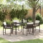 Conjunto de Comedor de Jardín 5 pcs Marrón ratán sintético en Sillas de jardín | Comprar online en Foru.es