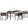 Conjunto de Comedor de Jardín 5 pcs Marrón ratán sintético en Sillas de jardín | Comprar online en Foru.es