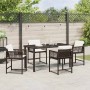 Conjunto de Comedor de Jardín 5 pcs Marrón ratán sintético en Sillas de jardín | Comprar online en Foru.es