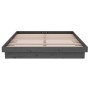 Estructura de cama de madera maciza gris 140x190 cm de vidaXL, Camas y somieres - Ref: Foro24-819954, Precio: 213,19 €, Descu...