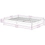 Estructura de cama de madera maciza gris 140x190 cm de vidaXL, Camas y somieres - Ref: Foro24-819954, Precio: 213,19 €, Descu...