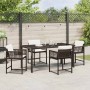 Conjunto de Comedor de Jardín 5 pcs Marrón ratán sintético en Sillas de jardín | Comprar online en Foru.es