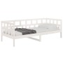 Sofá cama madera maciza de pino blanco 90x190 cm de vidaXL, Camas y somieres - Ref: Foro24-820218, Precio: 143,77 €, Descuent...