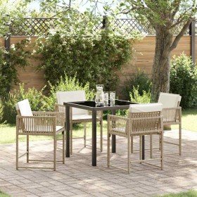 Conjunto de Comedor de Jardín 5 pcs Beige ratán sintético en Sillas de jardín | Comprar online en Foru.es