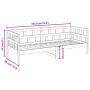 Sofá cama madera maciza de pino blanco 90x190 cm de vidaXL, Camas y somieres - Ref: Foro24-820218, Precio: 143,77 €, Descuent...