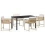 Conjunto de Comedor de Jardín 5 pcs Beige ratán sintético en Sillas de jardín | Comprar online en Foru.es