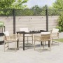 Conjunto de Comedor de Jardín 5 pcs Beige ratán sintético en Sillas de jardín | Comprar online en Foru.es