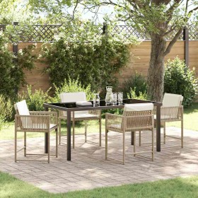 Conjunto de Comedor de Jardín 5 pcs Beige ratán sintético en Sillas de jardín | Comprar online en Foru.es
