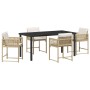 Conjunto de Comedor de Jardín 5 pcs Beige ratán sintético en Sillas de jardín | Comprar online en Foru.es