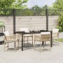 Conjunto de Comedor de Jardín 5 pcs Beige ratán sintético en Sillas de jardín | Comprar online en Foru.es