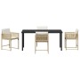 Conjunto de Comedor de Jardín 5 pcs Beige ratán sintético en Sillas de jardín | Comprar online en Foru.es