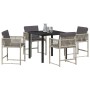 Conjunto de Comedor de Jardín 5 pcs Gris Claro ratán sintético en Sillas de jardín | Comprar online en Foru.es