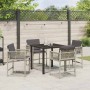 Conjunto de Comedor de Jardín 5 pcs Gris Claro ratán sintético en Sillas de jardín | Comprar online en Foru.es
