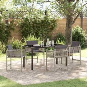 Conjunto de Comedor de Jardín 5 pcs Gris Claro ratán sintético en Sillas de jardín | Comprar online en Foru.es
