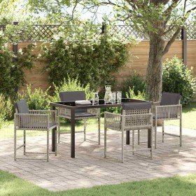 Conjunto de Comedor de Jardín 5 pcs Gris Claro ratán sintético en Sillas de jardín | Comprar online en Foru.es