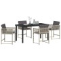Conjunto de Comedor de Jardín 5 pcs Gris Claro ratán sintético en Sillas de jardín | Comprar online en Foru.es