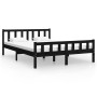 Estructura de cama madera maciza negro 120x200 cm de vidaXL, Camas y somieres - Ref: Foro24-810678, Precio: 117,24 €, Descuen...