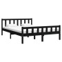 Estructura de cama madera maciza negro 120x200 cm de vidaXL, Camas y somieres - Ref: Foro24-810678, Precio: 117,24 €, Descuen...
