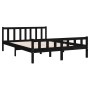 Estructura de cama madera maciza negro 120x200 cm de vidaXL, Camas y somieres - Ref: Foro24-810678, Precio: 117,24 €, Descuen...
