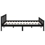 Estructura de cama madera maciza negro 120x200 cm de vidaXL, Camas y somieres - Ref: Foro24-810678, Precio: 117,24 €, Descuen...