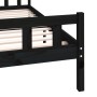 Estructura de cama madera maciza negro 120x200 cm de vidaXL, Camas y somieres - Ref: Foro24-810678, Precio: 117,24 €, Descuen...