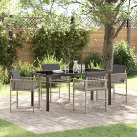 Conjunto de Comedor de Jardín 5 pcs Gris Claro ratán sintético en Sillas de jardín | Comprar online en Foru.es
