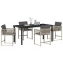 Conjunto de Comedor de Jardín 5 pcs Gris Claro ratán sintético en Sillas de jardín | Comprar online en Foru.es