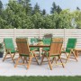 Sillas de jardín reclinables y cojines 6 uds madera maciza teca de vidaXL, Sillas de jardín - Ref: Foro24-3196498, Precio: 1,...