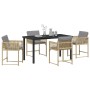Conjunto de Comedor de Jardín 5 pcs Beige ratán sintético en Sillas de jardín | Comprar online en Foru.es