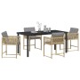 Conjunto de Comedor de Jardín 5 pcs Beige ratán sintético en Sillas de jardín | Comprar online en Foru.es
