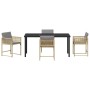 Conjunto de Comedor de Jardín 5 pcs Beige ratán sintético en Sillas de jardín | Comprar online en Foru.es